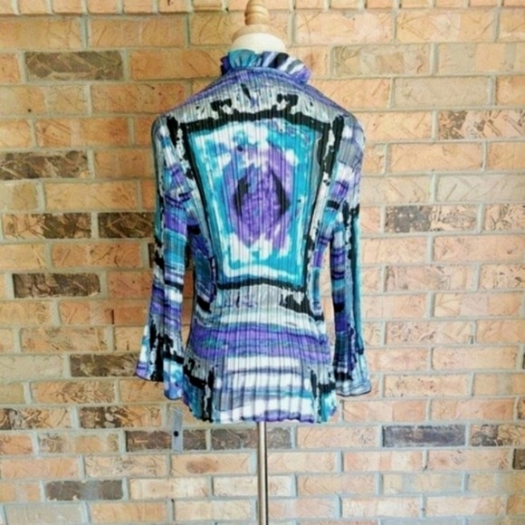 NWT Larry Levine Womens Bell Sleeve Blouse Size PL - Picture 3 of 8